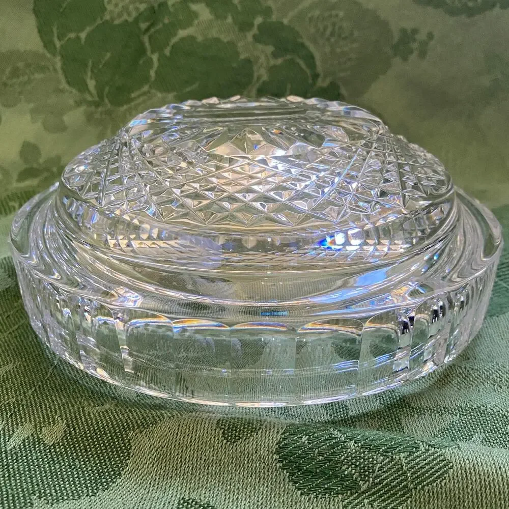 RARE LARGE 4 Notch Waterford Crystal Ashtray 6.5